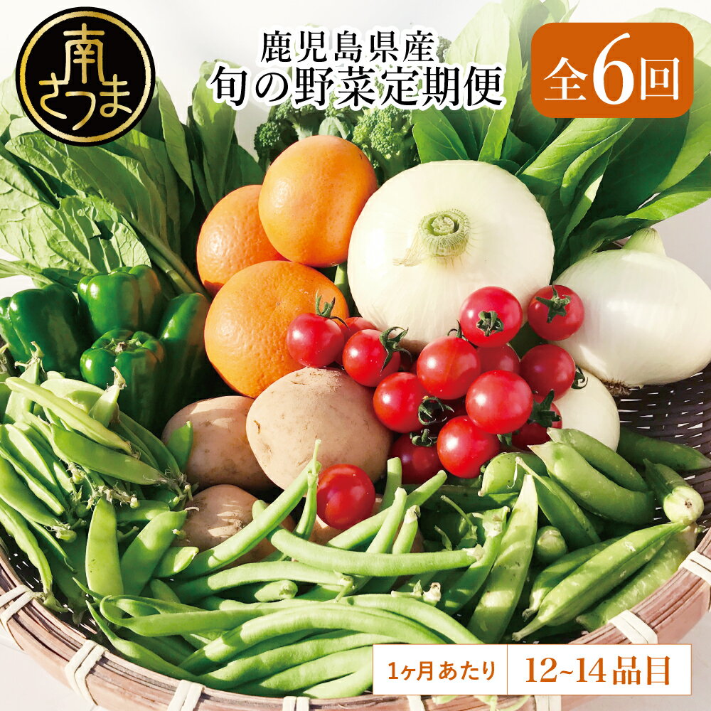 1位! 口コミ数「0件」評価「0」【かごしま野菜の定期便（全6回）】旬鮮 野菜 と 果物 のセット（12〜14品目） 野菜 お野菜 九州 野菜BOX 旬 フルーツ セット 詰･･･ 