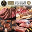 【ふるさと納税】【特撰定期便 全4回】A5等級鹿児島黒毛和牛定期便 A5 ステーキ サーロイン 赤身 ヒレ バラ 焼肉 BBQ ブロック肉 ロース肉 すき焼き ...