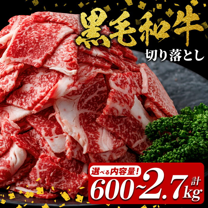 [内容量が選べる]国産 黒毛和牛 切り落とし(計600g〜2.7kg 1pあたり300g) 牛肉 切落し 小間切れ 小分け 真空 真空パック 牛丼 カレー 肉じゃが 黒毛和牛 定期便[サンキョーミート]