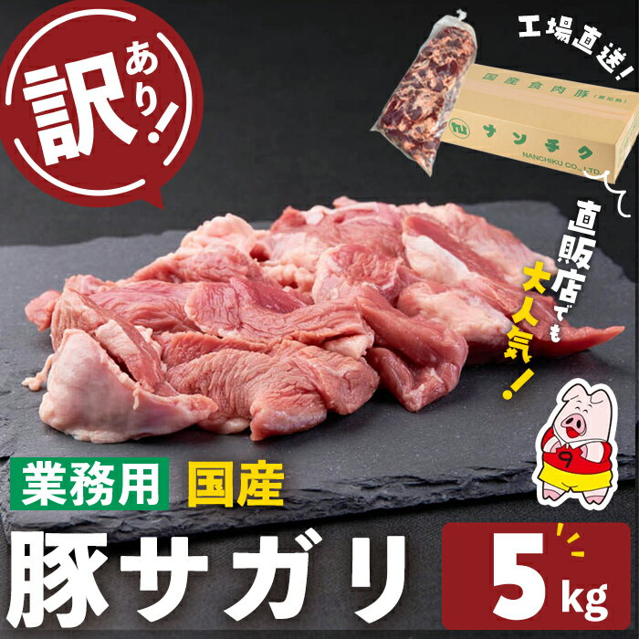 【ふるさと納税】【訳あり・業務用】希少部位！！国産豚サガリ(計5kg) 国産 豚肉 豚肉 豚 肉 冷凍 5kg ..