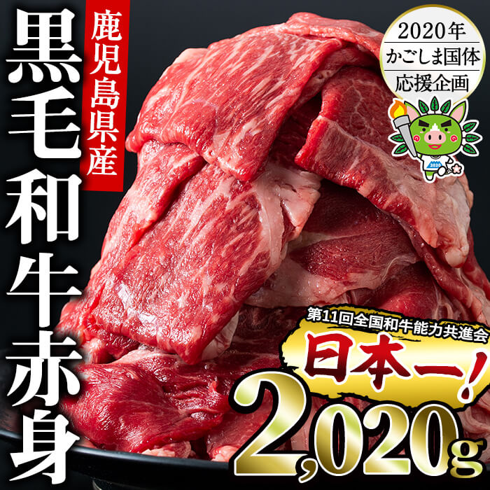 【ふるさと納税】＜2020年4月に発送予定＞日本一の和牛！鹿児島県産黒毛和牛モモスライス 計2,020g(505g×3P、さらに505gを1P！)きめ細かな霜降りが特徴の牛肉をすきやき、しゃぶしゃぶで！【ナンチク】 b5-080