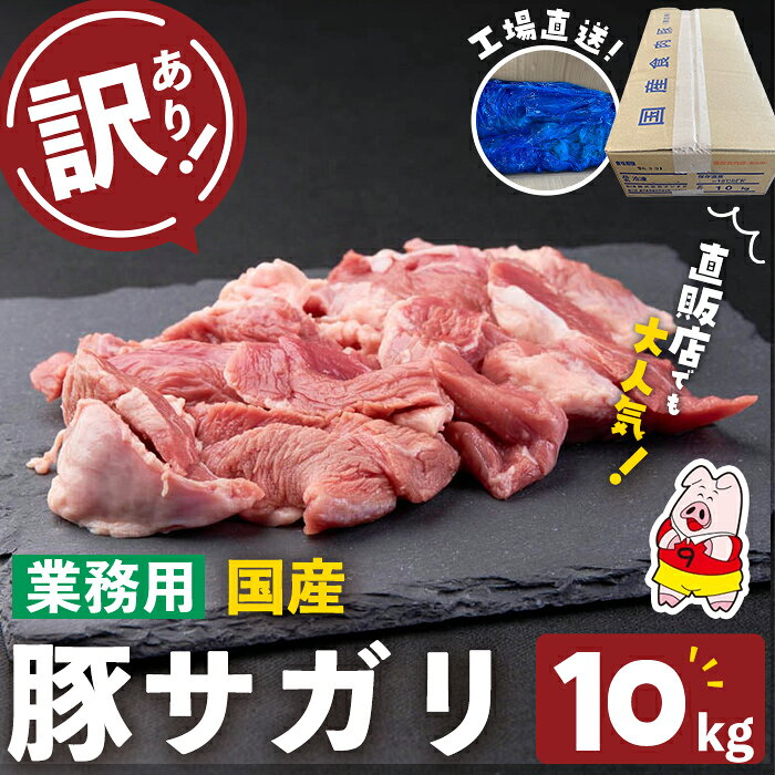 【ふるさと納税】【訳あり・業務用】希少部位!!国産豚サガリ(5kg×2P 計10kg) 国産 豚肉 豚肉 豚 肉 冷凍 10kg 訳あり 業務用 サガリ つまみ...