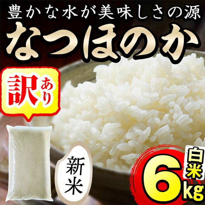 【ふるさと納税】【訳あり】鹿児島県産なつほのか6kg!美味しく安全な米づくりこだわっている川崎さん自慢のおいしい白米を簡易パッケージでお届け！冷めても美味しいのでお弁当やおにぎりにも！【川崎農産】 p8-103