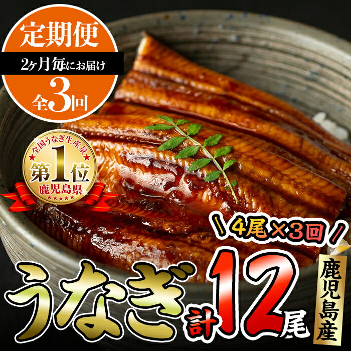 【ふるさと納税】【定期便・全3回】2ヵ月に1回お届け！くすだ屋の極上うなぎ(大)4尾＜計600g以上＞国産ウナギのかば焼き真空パック！鰻丼、鰻重、ひつまぶしに【楠田養鰻】t007-004