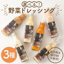 【ふるさと納税】選べる！手作り野菜サラダドレッシング(215ml×3本) 子どもに野菜をたくさん食べてほしいという想いから生まれた志布志のカフェの人気ドレッシング♪着色料 保存料不使用で安心安全！ニンジン 玉ねぎなど6種から好みで【DRAGON BASE OFFICE】 p8-125