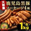 【ふるさと納税】国産 鹿児島黒豚ソーセージ4種セット(ウイン...