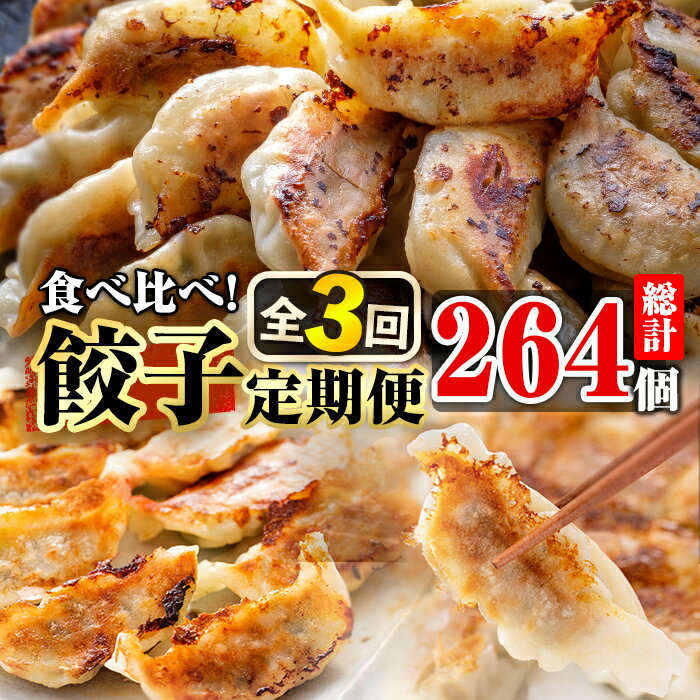 17位! 口コミ数「0件」評価「0」【定期便・全3回】鹿児島県産餃子3種食べ比べ(計264個) 餃子 ぎょうざ ギョウザ 豚肉 豚 黒豚 野菜 国産 九州産 冷凍 業務用 訳あ･･･ 