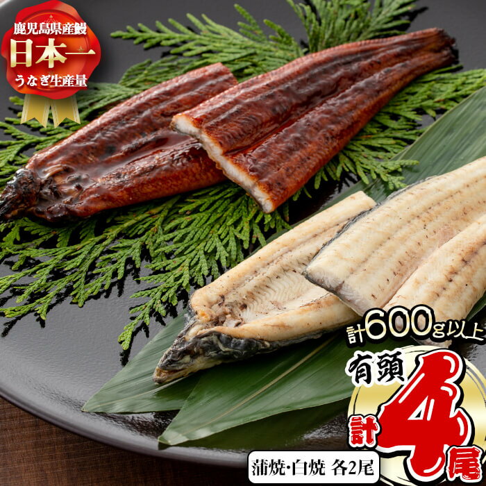 【ふるさと納税】楠田の極うなぎ蒲焼2尾・白焼き2尾150g以上×4尾(計600g以上)箸で切れるほどふっくら...