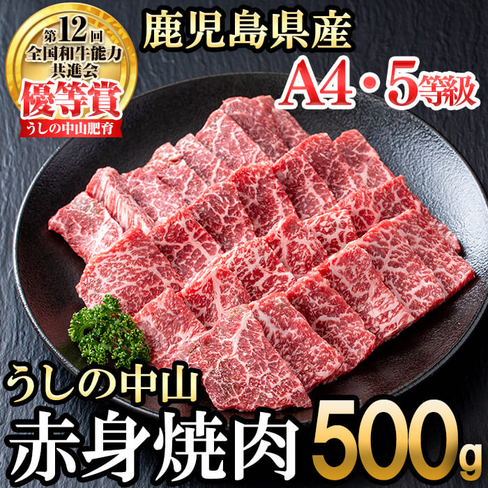 うしの中山 赤身焼肉用500g×1P 黒毛和牛 和牛 肉 牛肉 国産 九州産 鹿児島県産 焼肉 赤身 日本一[nixy CHUZAN]