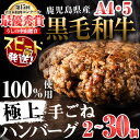 【ふるさと納税】【家計応援】【入金確認後、2週間以内に発送】<10・20・30個は和牛切り落とし+1~3P付き!>【内容量が選べる!】鹿児島県産 黒毛和牛100%使用 極上手ごねハンバーグ(計2~30個)和牛 ハンバーグ 冷凍 牛肉 国産 ミンチ 小分け A4 A5【nixy CHUZAN】
