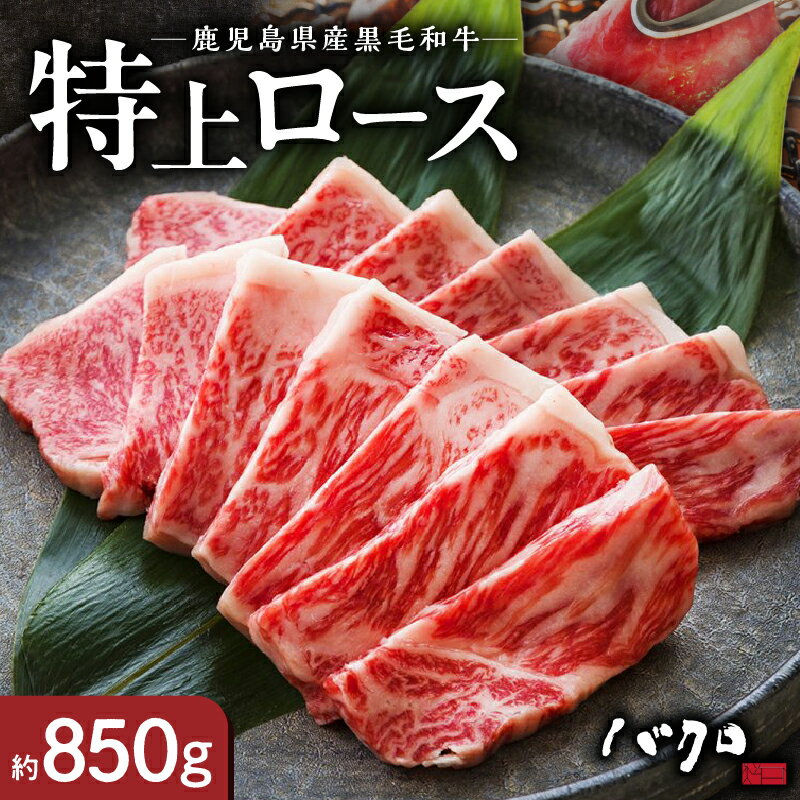 【ふるさと納税】鹿児島黒牛 特上ロース 焼肉 850g 牛肉