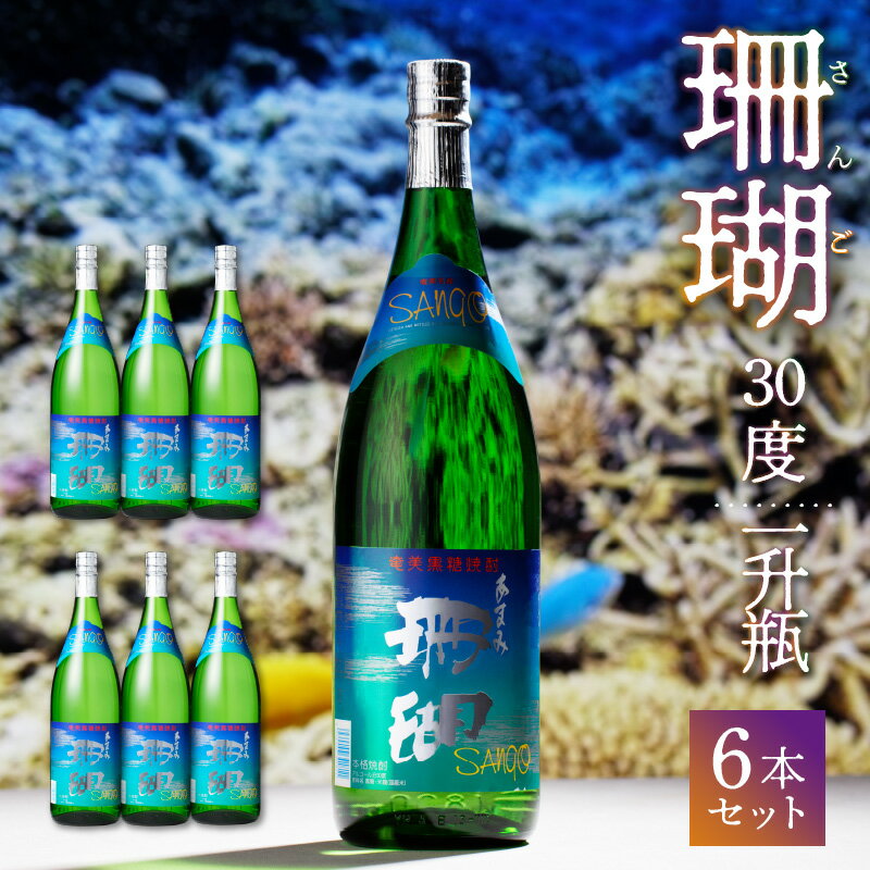 【ふるさと納税】 奄美黒糖焼酎 珊瑚 1800ml 一升 瓶 6本 大容量 全国酒類コンクール のし対応 ギフト ..