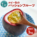 【ふるさと納税】【2025年先行予約】 パッションフルーツ 贈答用 1kg ルビー色 の トロピカルフルーツ パッション 甘酸っぱい 果肉 フルーツ 果物 南国...