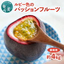 【ふるさと納税】【2025年先行予約】 パッションフルーツ 家庭用 約4kg ルビー色 の トロピカルフルーツ パッション 甘酸っぱい 果肉 フルーツ 果物 南...