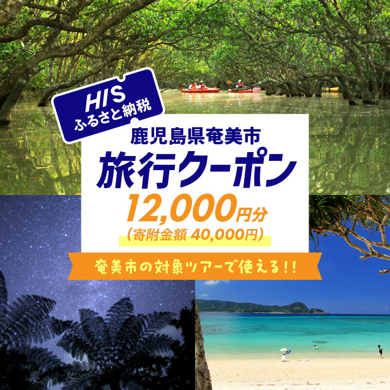 【ふるさと納税】鹿児島県奄美市の対象ツアーに使えるHISふるさと納税クーポン 寄附額40,000円 ツアー HIS クーポン 12,000円分 旅行 観光 お出かけ チケット 旅券 奄美市 HISふるさと納税 電子クーポン ツアー 周遊旅行 トラベル 旅 サイトシーイング 鹿児島県 送料無料その2