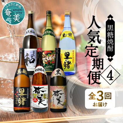 定期便 奄美黒糖焼酎 飲み比べ 3回お届け 1800ml 一升 瓶 2本 セット 奄美大島酒造 浜千鳥乃詩 じょうご 町田酒造 里の曙 奄美酒類 奄美 糖質0 和製ラム酒 蒸留酒 送料無料