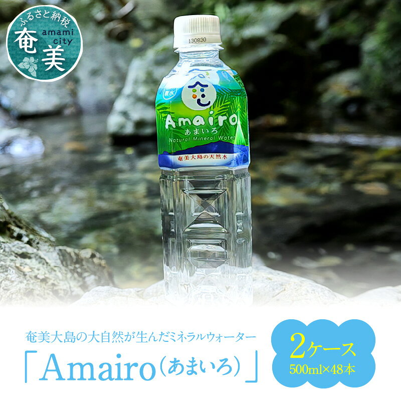 ミネラルウォーター 水 500ml 48本 2ケース ペットボトル 天然水 軟水 奄美大島の水