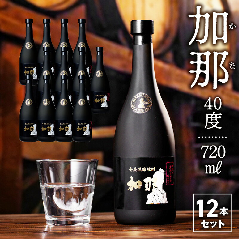 奄美黒糖焼酎 加那 40度 720ml 12本 セット 瓶 西平酒造 のし対応 ギフト 贈答