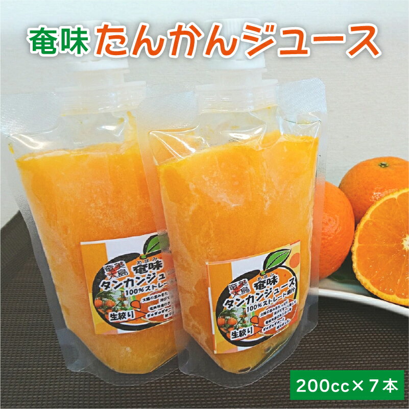 【ふるさと納税】 ジュース たんかん 果汁100％ 生絞り 柑橘 果物 フルーツジュース 冷凍 奄美 特産品