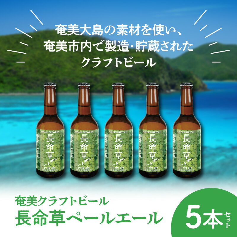 【ふるさと納税】クラフトビール ペールエール 330ml 5本 家飲み ビール 地ビール 瓶ビール 奄美大島 長命草 送料無料