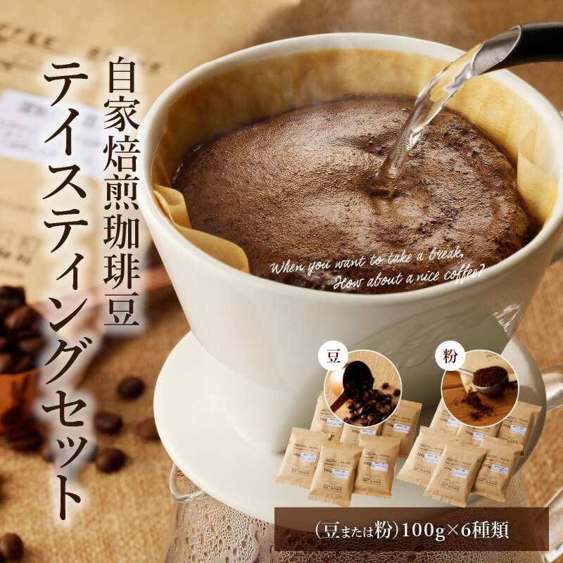 27位! 口コミ数「0件」評価「0」 コーヒー 自家焙煎 豆 粉 選べる 100g 6種類 テイスティングセット 浅煎り 中煎り 深煎り 海外産豆 エチオピア グァテマラ ブラ･･･ 