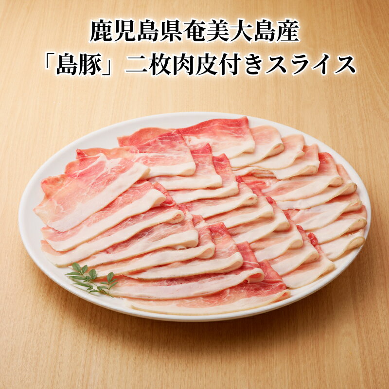 【ふるさと納税】豚肉 500g × 2 小分け 二枚肉皮付き
