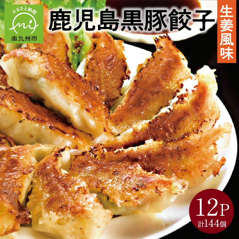 【ふるさと納税】鹿児島黒豚餃子生姜風味12P 計144個 