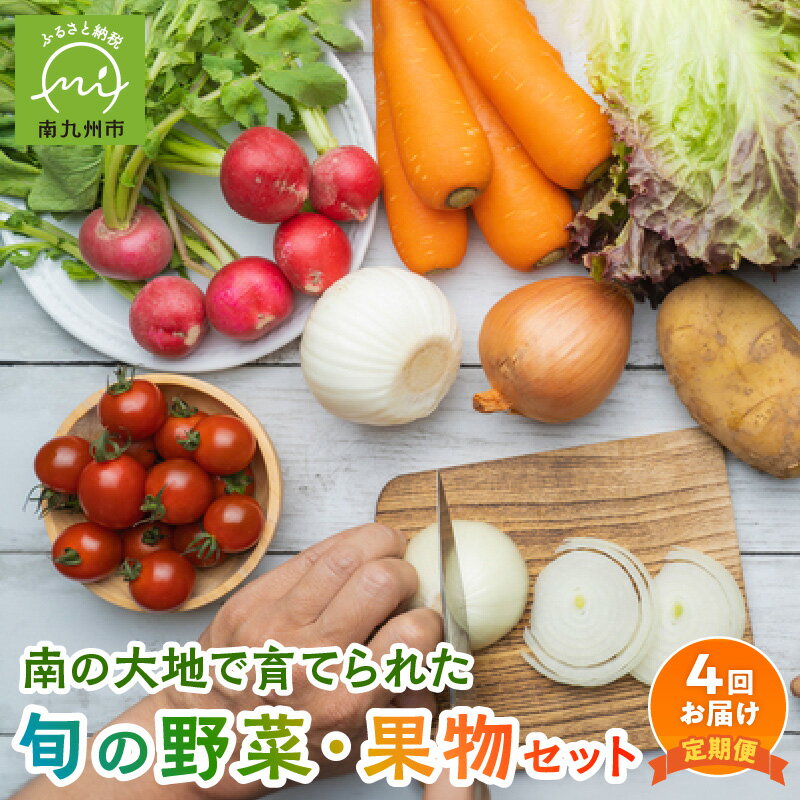 【ふるさと納税】【全4回】南の大地で育てられた旬の野菜・果物定期便