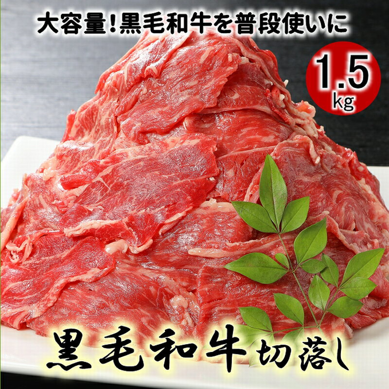 【ふるさと納税】大容量! 黒毛和牛を普段使いに 黒毛和牛 切り落とし 1.5kg 300g × 5パック 牛肉 肉 国産 九州産 メス牛 和牛 小分け 和食 洋食 カレー 牛丼 煮込み料理 プルコギ 炒め物 食品 お取り寄せ 冷凍 カミチク 鹿児島県 南九州市 送料無料のサムネイル