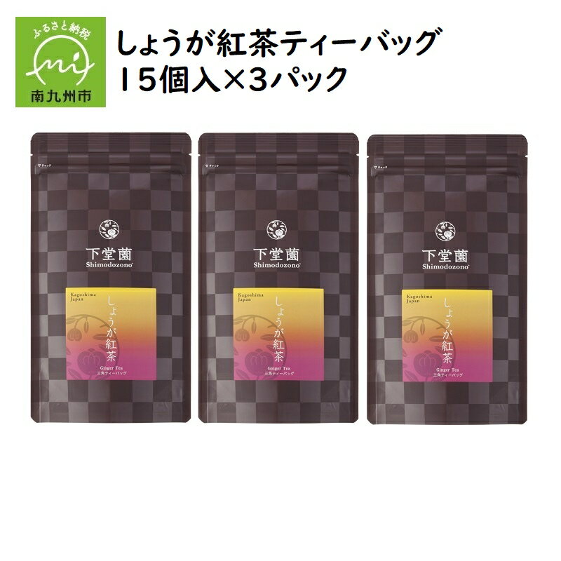 【ふるさと納税】しょうが紅茶ティーバッグ15個入×3パック