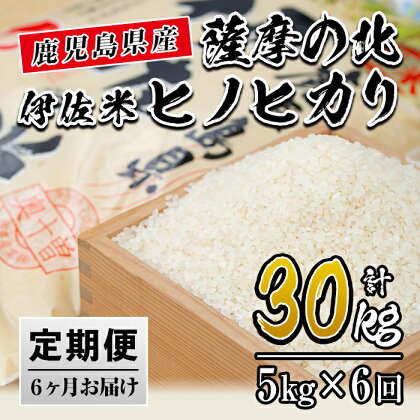 【定期便】薩摩の北、伊佐米ヒノヒカリ(5kg×6ヶ月) 米 お米 白米 精米 都度精米 ひのひかり 新鮮 冷めても美味しい【興農産業】