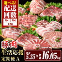 【ふるさと納税】<回数を選べる!>豚肉生活応援定期便A(4回定期便:合計5.35kg〜12回定期便:合計16.05kg) 国産 切り落とし バラスライス 肩ロー...