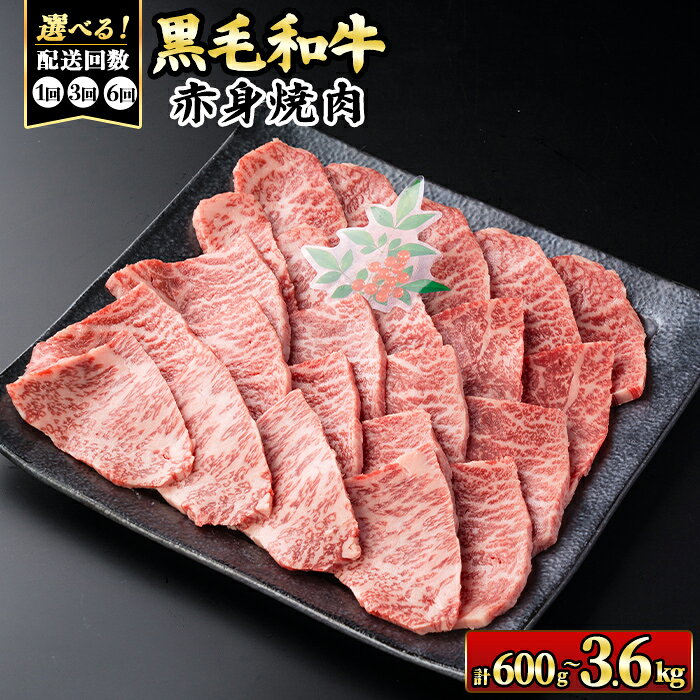 【ふるさと納税】《お届け回数を選べる！》鹿児島県(カミチクファーム 大口農場)産 黒毛和牛赤身焼肉(計600g or 1.8kg or 3.6kg) 黒毛和牛 赤身 焼肉 和牛 国産牛 A5 ランク 雌牛 牛肉 BBQ バーベキュー アウトドア キャンプ 冷凍 小分け 【お肉の直売所 伊佐店】 f462241-isa-10000763 鹿児島県伊佐市 パッケージ画像