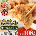 【ふるさと納税】<容量・定期便が選べる>鹿児島黒豚「短鼻豚」餃子セット(オーガニック皮使用)(36個・84個・3回定期便) 国産 豚肉 ぎょうざ 餃子 無添加 鹿児島黒豚肉 国産野菜 ギョーザ ギョウザ 惣菜 おかず 冷凍 安心【鹿児島ますや】