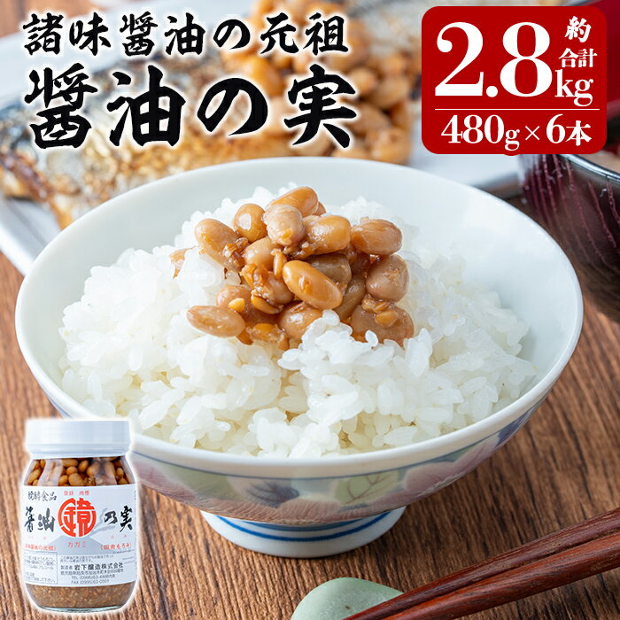 醤油の実(約2.8kg・480g×6本)国産 姶良市産 もろみ 諸味 ご飯のお供 おかず 大豆 発酵食品 常温 常温保存 【岩下醸造】