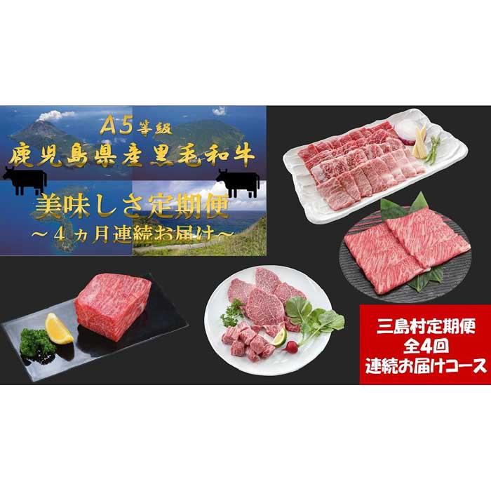 4位! 口コミ数「0件」評価「0」【定期便/4回-4カ月連続お届け】A5等級 鹿児島県産黒毛和牛 美味しさ 定期便 （2023年10月リニューアル） | 黒毛和牛 ステーキ ･･･ 