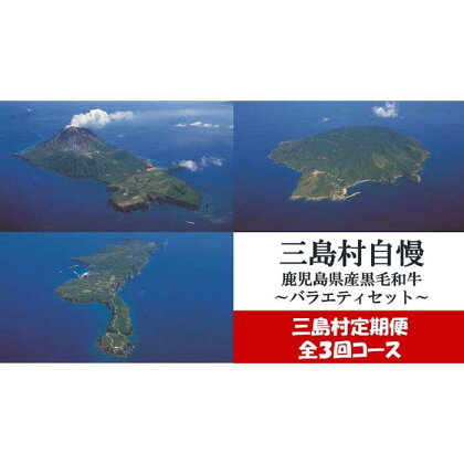 【定期便/全3回-3カ月連続お届け】三島村自慢鹿児島県産黒毛和牛バラエティセット | 黒毛和牛 しゃぶしゃぶ すき焼 すきやき 焼肉 定期便 ご当地 グルメ お取り寄せ お取り寄せグルメ おすすめ 人気 鹿児島県 三島村