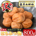 【ふるさと納税】<訳あり・業務用>薩摩西郷梅はちみつ梅(800g)まろやか 南高梅 梅 梅干し うめぼし 蜂蜜 ハチミツ 粒 大きい 業務用 訳あり 簡易包装 ...