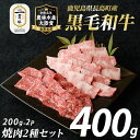 【ふるさと納税】鹿児島県長島町産黒毛和牛 焼肉2種セット(計400g・200g×2P)カルビ ロース 赤身 黒毛和牛 和牛 特産品 国産 牛 ウシ 牛肉 焼肉 BBQ 農林水産大臣賞【宮路ファーム】f-miyaji-6048