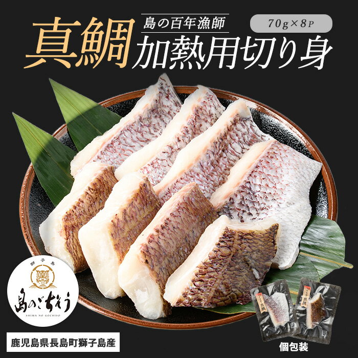 【ふるさと納税】<百年漁師>獅子島産 百年漁師の真鯛 加熱用切り身 (約70g×8パック) 【島のごちそう】gochi-7056