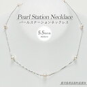 【ふるさと納税】パールステーションネックレス(5.5ミリ珠)長島町産 宝石 アクセサリー 装飾品 首飾り 貝 チェーン付き【大月真珠】otsuki-6111