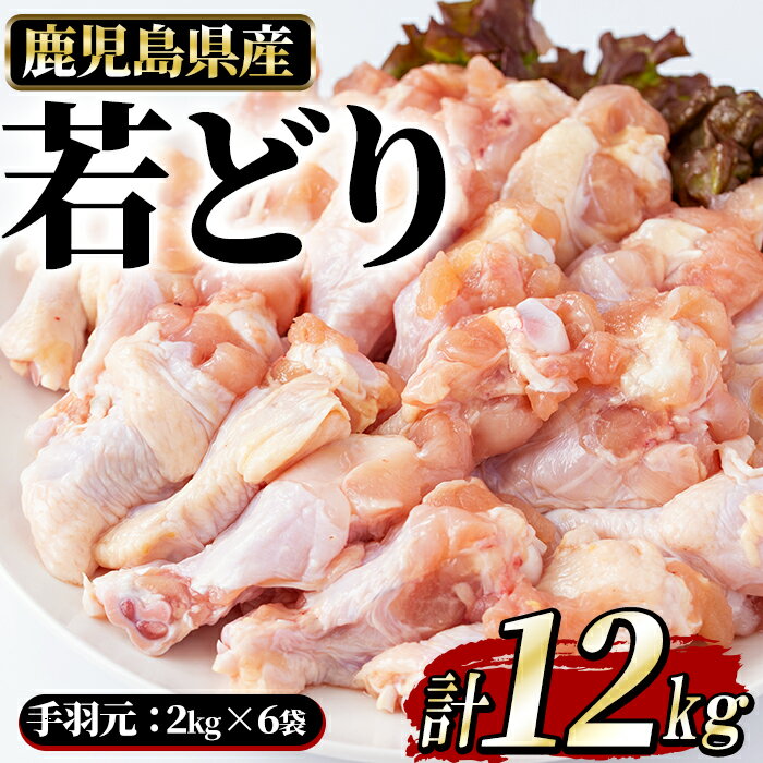 【ふるさと納税】若どり手羽元(計12kg・2kg×6袋)とり