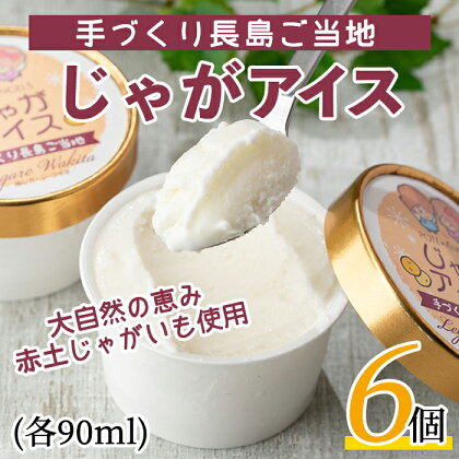 長島町産赤土じゃがいも使用 じゃがアイス(6個)国産 鹿児島 長島 じゃが芋 馬鈴薯 氷菓 スイーツ 詰め合わせ セット お菓子 おやつ おかし デザート 野菜【レガーレ・ワキタ】waki-1086