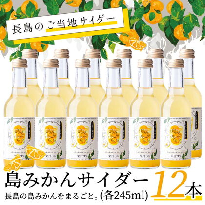 島みかんサイダー(12本)国産 鹿児島 長島 蜜柑 ミカン 柑橘 果物 フルーツ ドリンク 飲料 ジュース 炭酸 セット【レガーレ・ワキタ】waki-1094