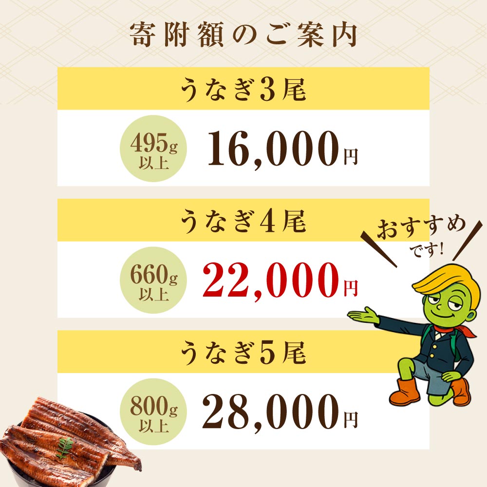 【ふるさと納税】【楽天限定】 ギフト大賞受賞！総合ランキング1位！うなぎ 鰻 長蒲焼3~5尾 | ふるさと納税 うなぎ 高級 ウナギ 鰻 訳あり 国産 蒲焼 蒲焼き たれ 鹿児島 大隅 大崎町 ふるさと 人気 送料無料 おすすめ f464686-osaki-10000297 鹿児島県大崎町 サンプル画像2
