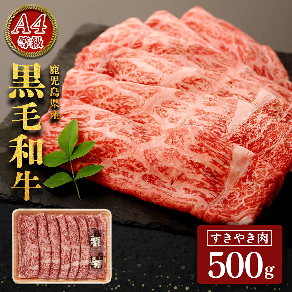 鹿児島黒牛 すき焼き肉 500g セット | ふるさと納税 黒毛和牛 和牛 すき焼き すきやき 国産和牛 国産牛肉 牛 肉 お肉 精肉 モモ肉 バラ肉 ウデ肉 カタ肉 スライス 特産品 名産品 鹿児島 鹿児島県 鹿児島県大崎町