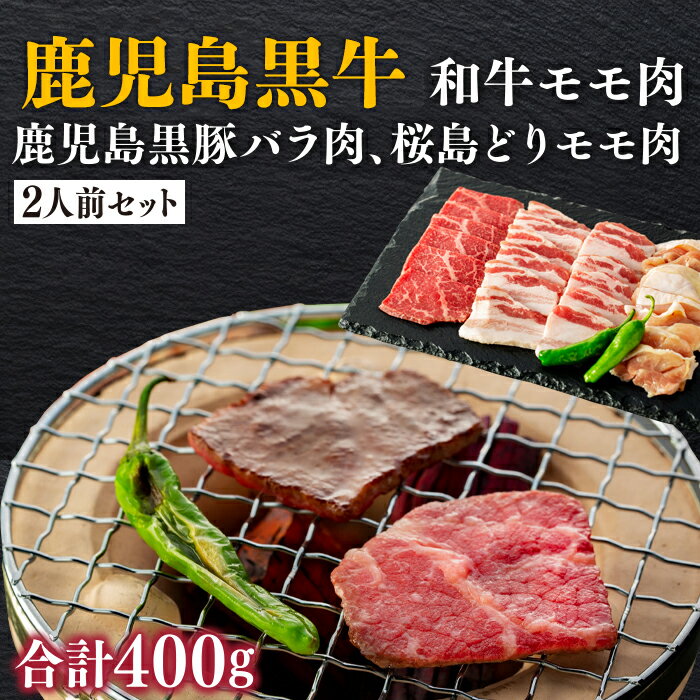 【ふるさと納税】鹿児島黒牛 和牛モモ肉 鹿児島黒豚バラ肉 桜島どりモモ肉の2人前セット|セット 鹿児島 鹿児島県 鹿児島県大崎町 九州 牛肉 肉 お肉 豚肉 もも肉 黒毛和牛 和牛 牛 お取り寄せ …