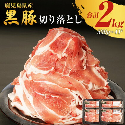 鹿児島県産 黒豚 切り落とし 500g × 4P | ふるさと納税 切り落とし 黒豚肉 豚肉 肉 お肉 鹿児島県 大崎町