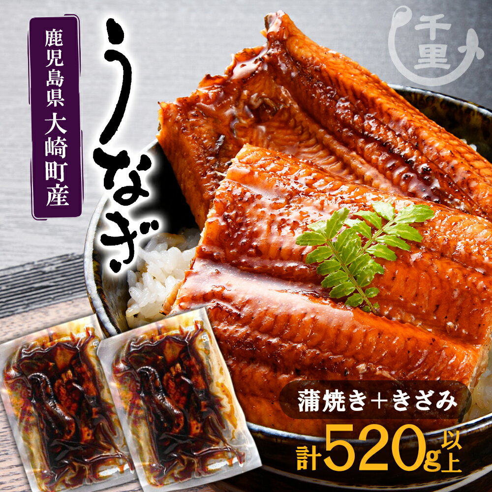 【ふるさと納税】 土用丑の日 鹿児島県産 うなぎ　蒲焼き 3尾 ・ きざみうなぎ 2袋 （ 合計 520g以上） | 鹿児島 大崎町 鹿児島県大崎町 ウナギ 国産 国産うなぎ うなぎ蒲焼 鰻蒲焼 蒲焼き 九州 鹿児島鰻のサムネイル
