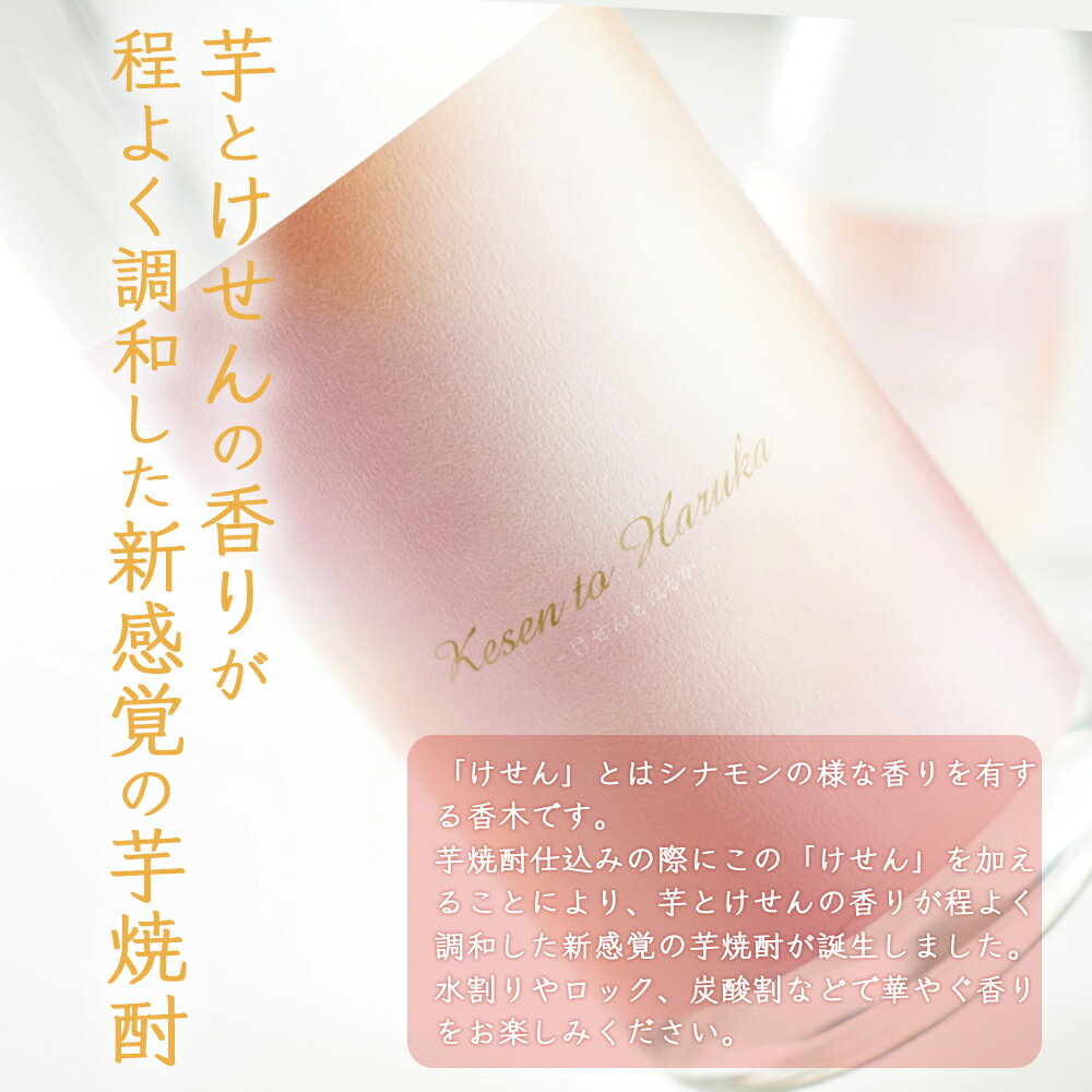 【ふるさと納税】【 数量限定 】香り系焼酎の新世界！ Kesen to Haruka (けせんとはるか) 720ml| 鹿児島 鹿児島県 大崎町 大崎 お取り寄せ ご当地 特産品 芋焼酎 いも焼酎 ロック 芋 いも イモ 限定 限定焼酎 お湯割り 酒 お酒 さけ おさけ 美味しい 取り寄せ 九州